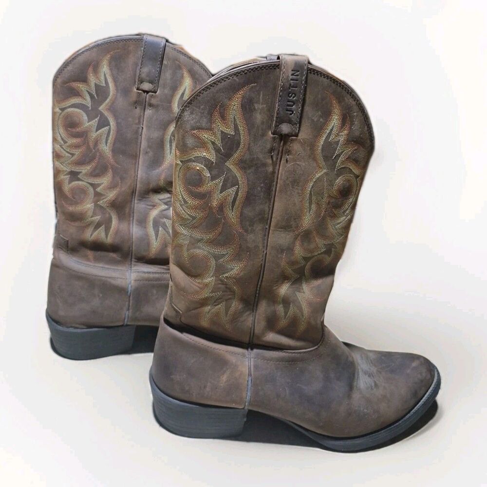 Justin Boots Men's Size 13 D Style Number 2551 Brown Western Cowboy Boots
